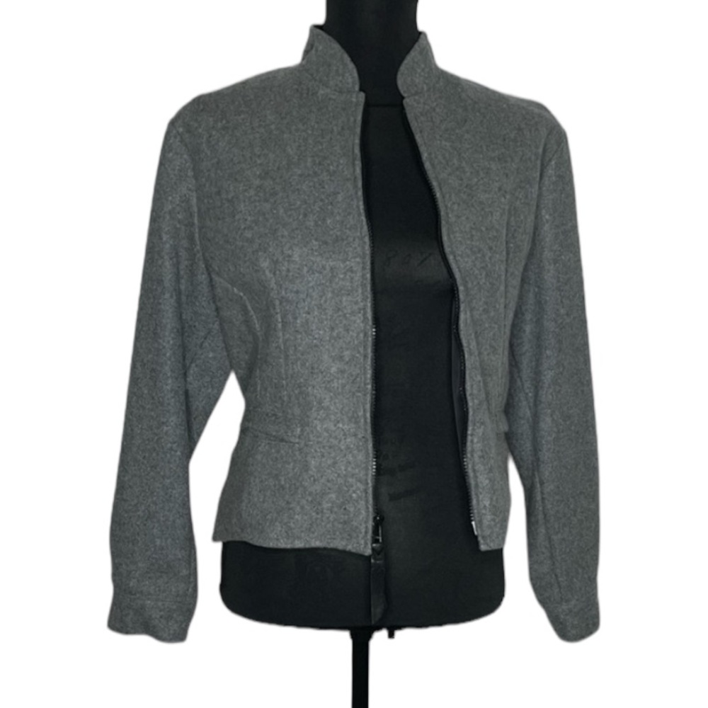 Schaefer Cassidy Gray Jacket Medium Wool Coat Hor… - image 5